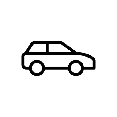 araba vektörü ince çizgi simgesi