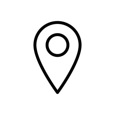 konum vektörü ince çizgi simgesi