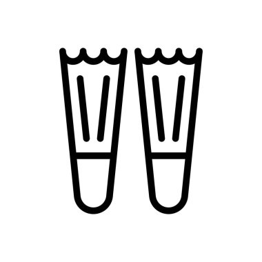 dalış vektörü ince çizgi simgesi