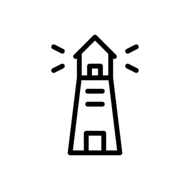 kule vektörü ince çizgi simgesi