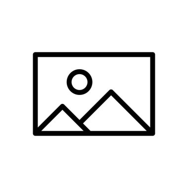 fotoğraf vektörü ince çizgi simgesi