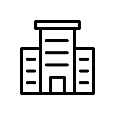 Otel vektör ince çizgi simgesi