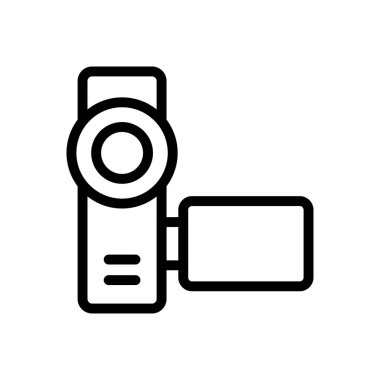 DSLR vektör ince çizgi simgesi