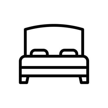 Otel vektör ince çizgi simgesi