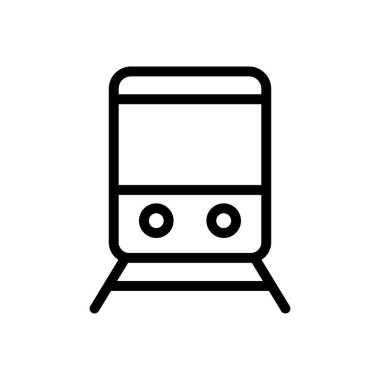 Demiryolu vektörü ince çizgi simgesi