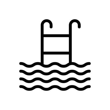 merdiven vektörü ince çizgi simgesi