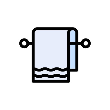 banyo vektörü düz renk simgesi