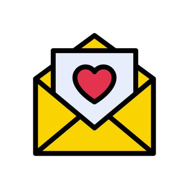 ileti vektörü düz renk simgesi