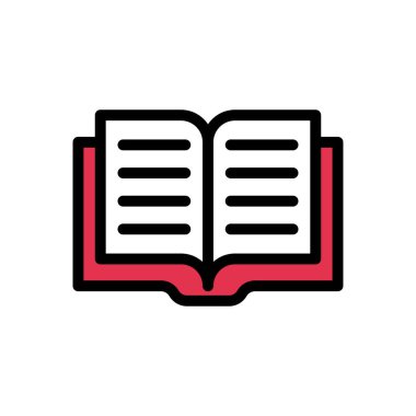 okuma vektörü düz renk simgesi