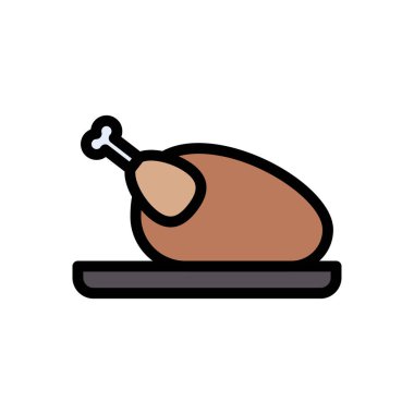 yiyecek vektörü düz renk simgesi