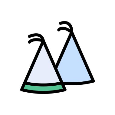 parti vektörü düz renk simgesi