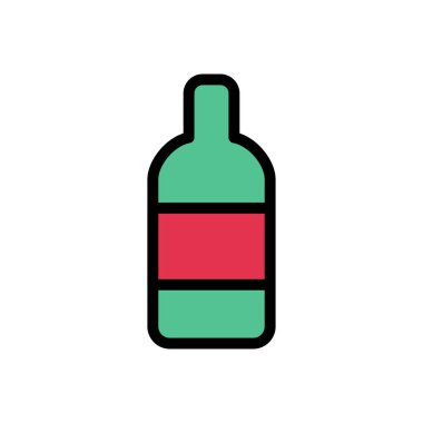 içecek vektörü düz renk simgesi