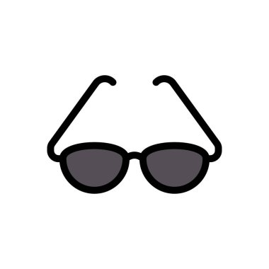 gözlük vektör düz renk simgesini