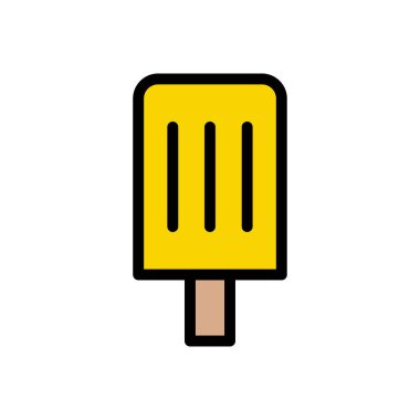 dondurma vektörü düz renk simgesi