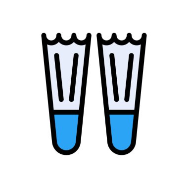 dalış vektörü düz renk simgesi