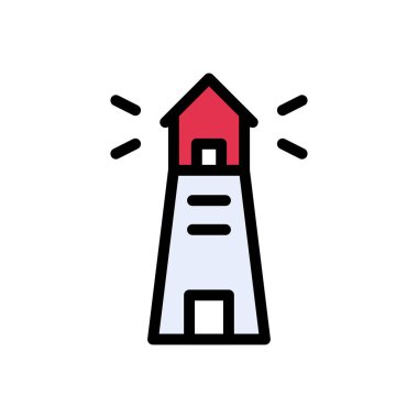 kule vektörü düz renk simgesi