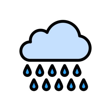 bulut vektörü düz renk simgesi