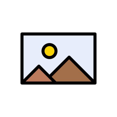 fotoğraf vektörü düz renk simgesi