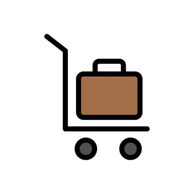 evrak çantası vektörü düz renk simgesi