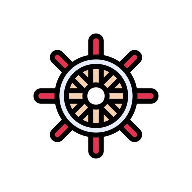 direksiyon vektörü düz renk simgesi