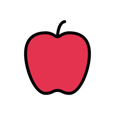 meyve vektörü düz renk simgesi