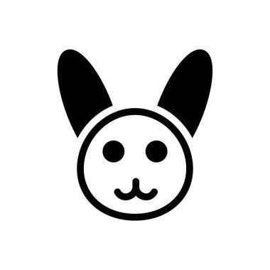 Tavşan vektör sembolü düz simge