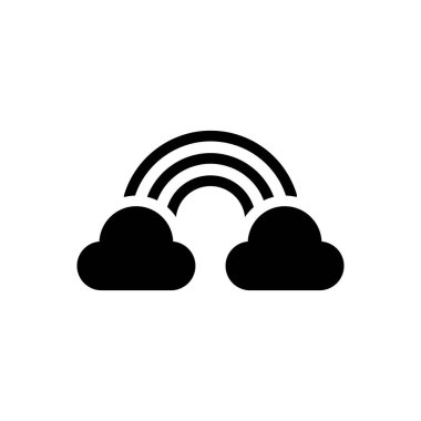 bulutlar vektör düz simgesi