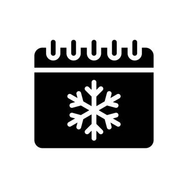 Kış vektörü düz simgesi