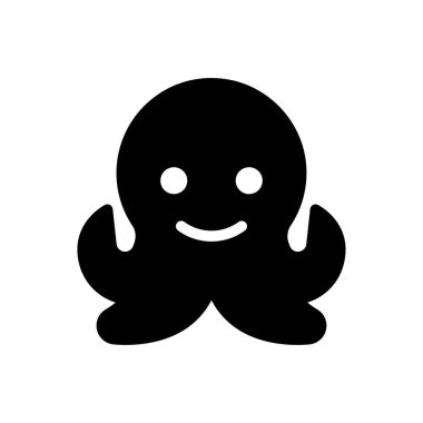 ahtapot vektör düz simge