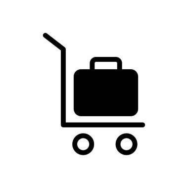 evrak çantası vektör düz simgesi