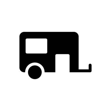 karavan vektör düz simge