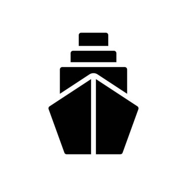 Gemi vektör düz simgesi