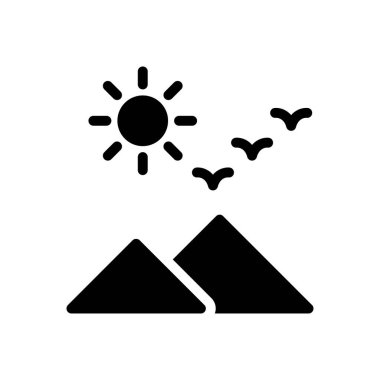 güneş vektör düz simge