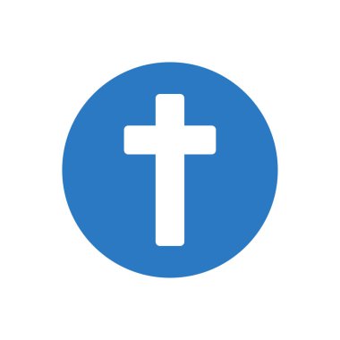 Hristiyan vektör kabartma renk simgesi