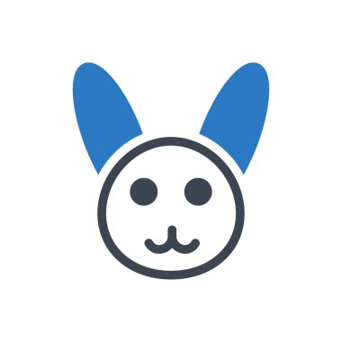 Tavşan vektör renk simgesi