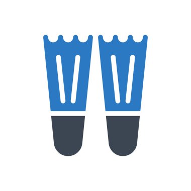 diving vector glyph color icon