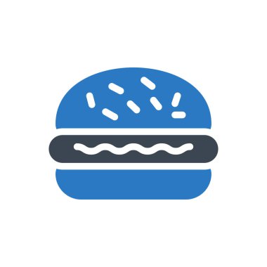 fast food vektör renk simgesi