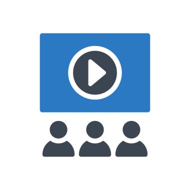 Sinema vektörü renk simgesi