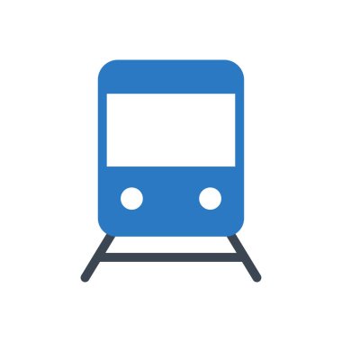 Demiryolu vektörü renk simgesi