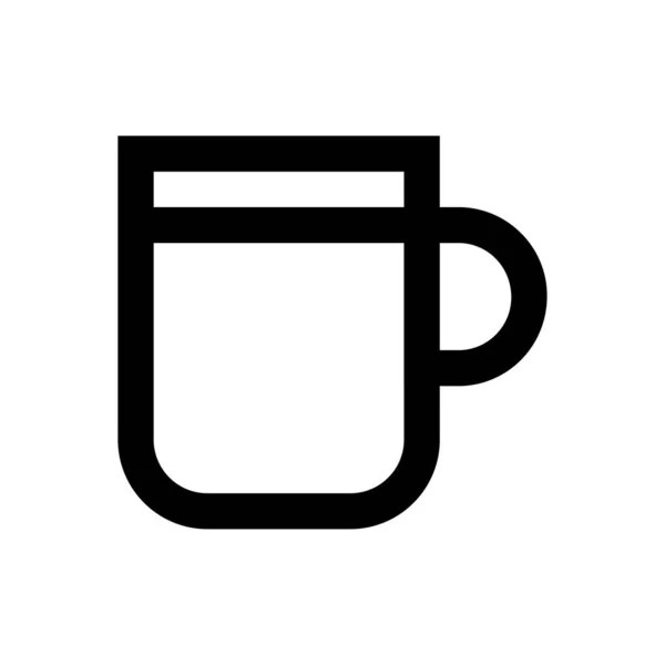 Ikona Wektora Kawy Cienka Linia — Wektor stockowy