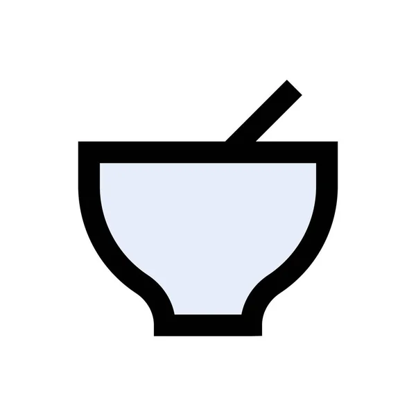 Cuillère Vecteur Icône Couleur Plate — Image vectorielle