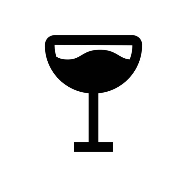 Trinken Vektor Glyphen Flaches Symbol — Stockvektor