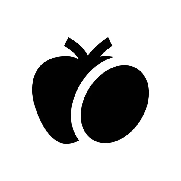 Fruchtvektorglyphen Flaches Symbol — Stockvektor