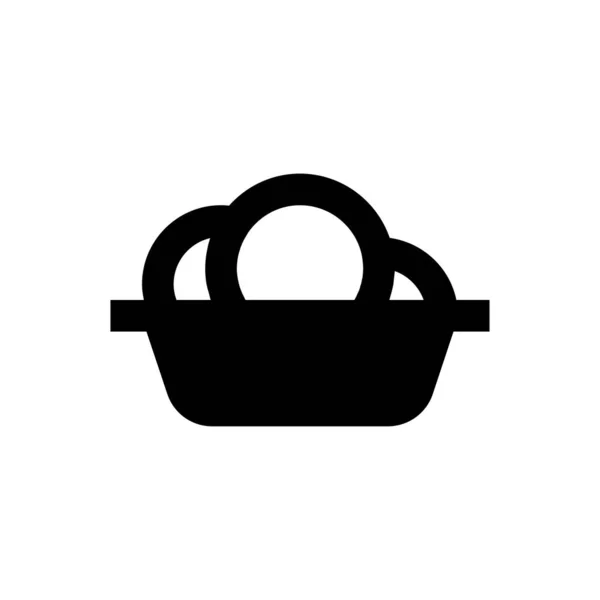 Bowl Vector Glyph Flat Icon — Stock Vector