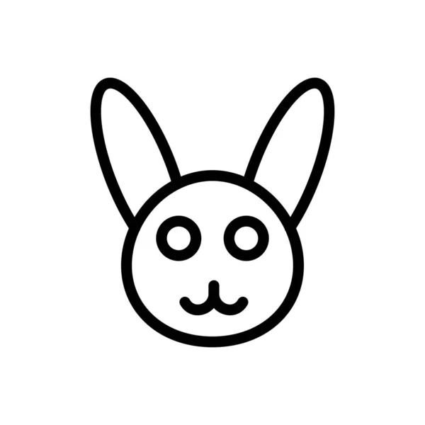 Kaninchen Vektor Symbol Für Dünne Linie — Stockvektor