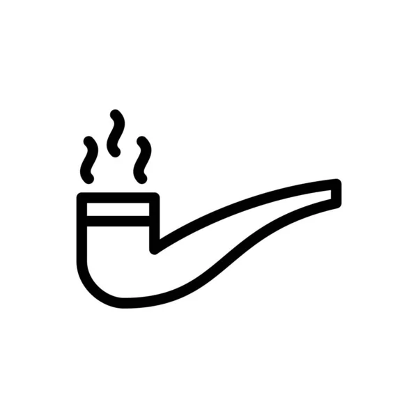 Курение Вектор Тонкой Линии Значок — стоковый вектор