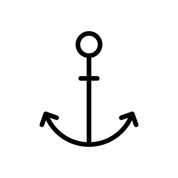 Marine Vektor Thin Line Symbol — Stockvektor