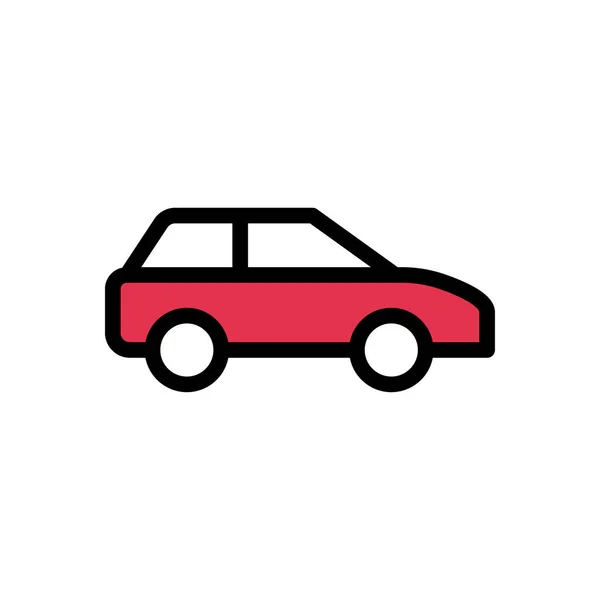 Auto Vector Vlakke Kleur Pictogram — Stockvector