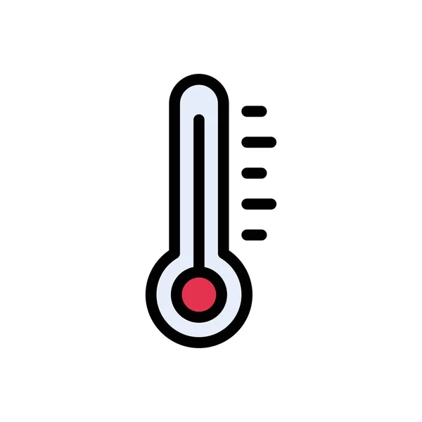 Temperature Vector Flat Color Icon — Stock Vector