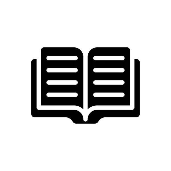 Lesen Von Vektor Glyphen Flaches Symbol — Stockvektor